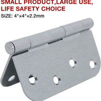 4" Satin Chrome Hinges, 5/8” Radius