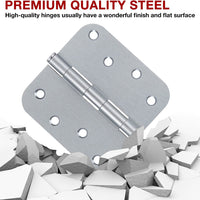 4" Satin Chrome Hinges, 5/8” Radius