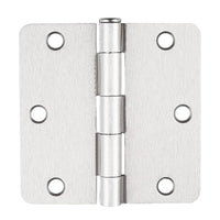 3.5" Brushed Nickel Door Hinges , 1/4" Radius