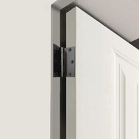 3.5" Black Door Hinges, Square Corner