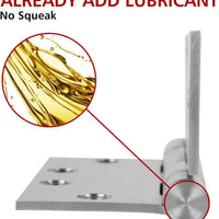 4.5" Stainless Steel Hinges, Square Corners