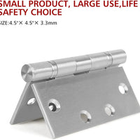 4.5" Stainless Steel Hinges, Square Corners