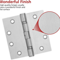 4.5" Stainless Steel Hinges, Square Corners