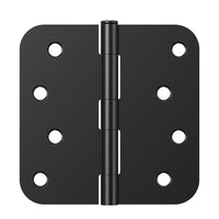 4" Black Door Hinges, 5/8" Radius