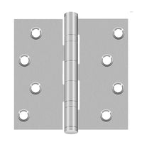 4" Silver Stainless Steel Hinges, Square