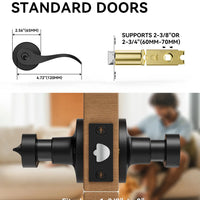 Matte Black Door Handle with Lock