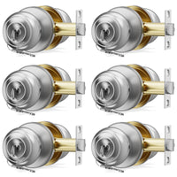 Brushed Nickel Door Knob with Lock