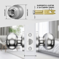 Brushed Nickel Door Knob with Lock
