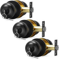 Matte Black Door Knob with Lock