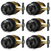 Matte Black Door Knob with Lock