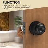 Matte Black Door Knob with Lock