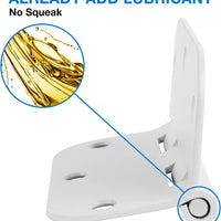3.5 Inch Residential White Matte Door Hinges with 5/8 Inch Round Corners