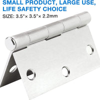 3.5 Inch Square Radius Interior Door Hinges Brushed /Satin Nickel Hinges