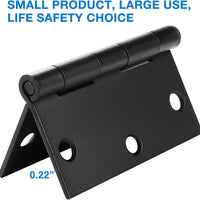 3.5" x 3.5 Inch Square Corners Residential Bedroom Matte Black Door Hinges