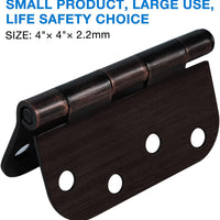 4" Oil Rubbed Bronze Hinges, 5/8" Radius