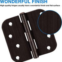 4" Oil Rubbed Bronze Hinges, 5/8" Radius