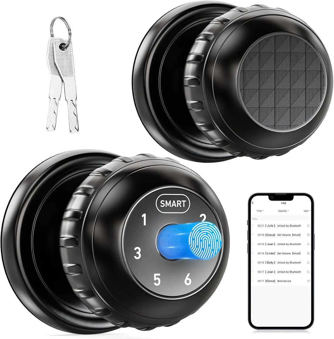 Smart Door Locks– Fingerprint Keypad, App, Key