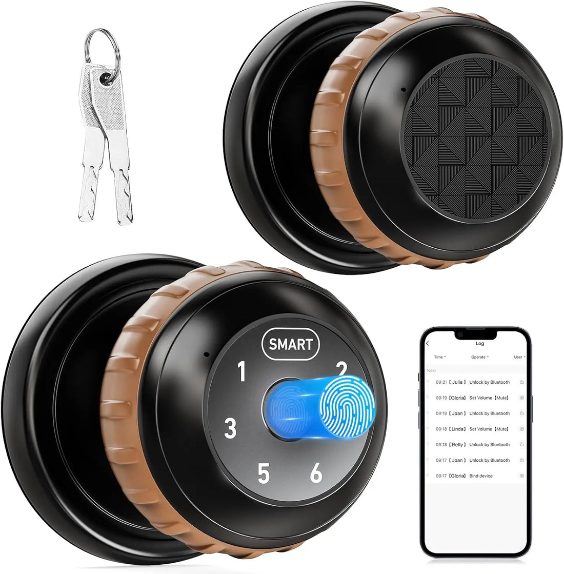 Smart Door Locks– Fingerprint Keypad, App, Key