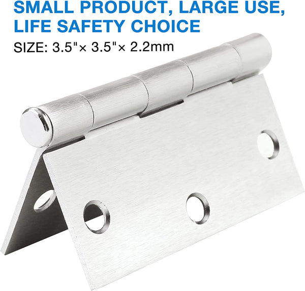 3.5 Inch Square Radius Interior Door Hinges Brushed /Satin Nickel Hinges