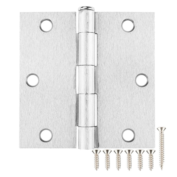 3.5 Inch Square Radius Interior Door Hinges Brushed /Satin Nickel Hinges