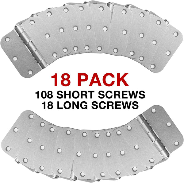 3.5" x 3.5 Inch 5/8" Radius Rounded Brushed Nickel Door Hinges