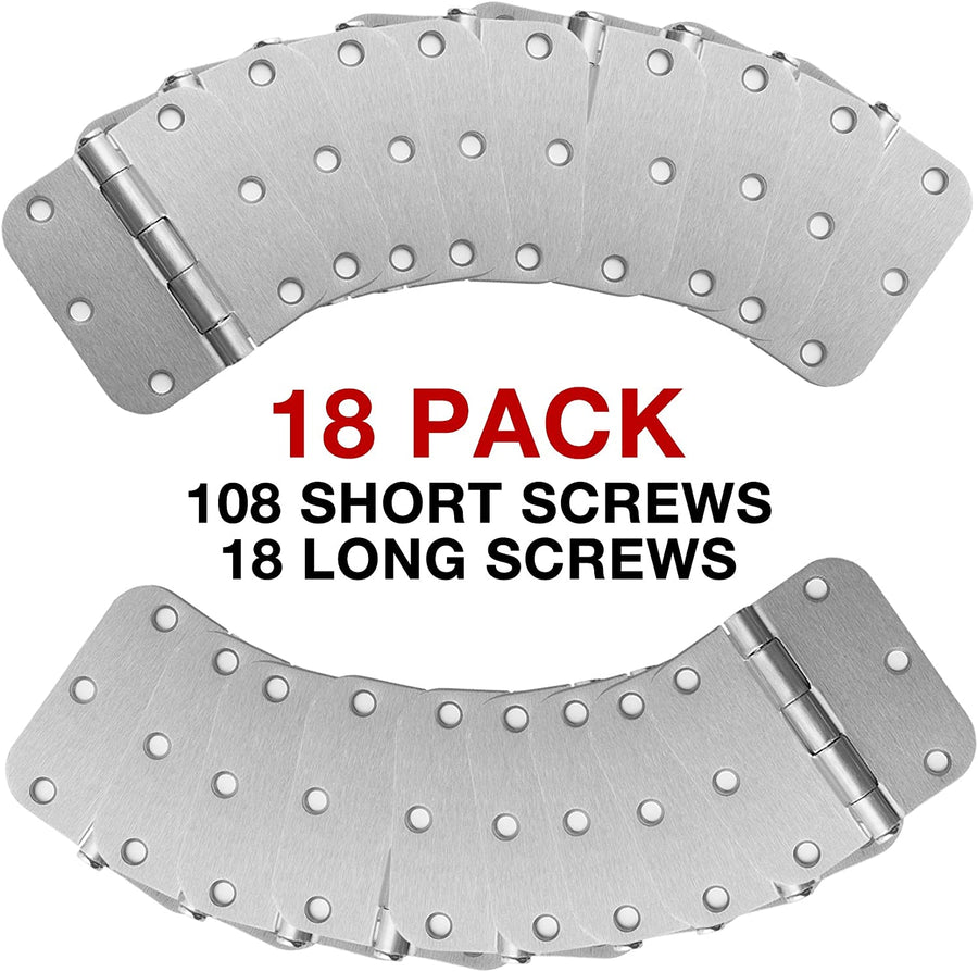 3.5" x 3.5 Inch 5/8" Radius Rounded Brushed Nickel Door Hinges