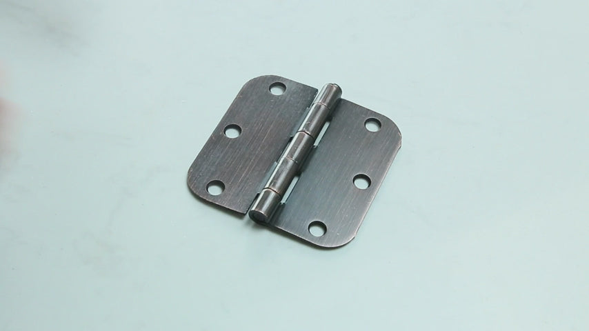 3.5" Oil-Rubbed Bronze Door Hinges: 5/8" Radius, Reversible Pin